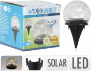 Lampa solární koule 10 cm 15 LED sklo