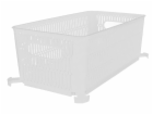 Košík stohovatelný 29x16,5x11,5 cm bílý plast