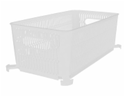 Košík stohovatelný 29x16,5x11,5 cm bílý plast