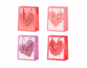 Taška dárková papírová SRDCE 23x18 cm