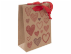 Taška dárková SRDCE malá 14x18 cm