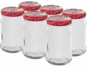 Sklenice zavařovací 300 ml 6 ks s víčkem 66 dekor