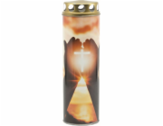 Svíčka hřbitovní dekor kříž (hoří 3 dny)