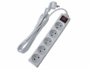 Přívod prodlužovací 1.5 m 5 zásuvek-vypínač 10A