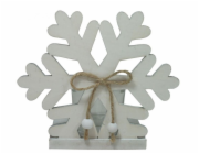 Svícen vločka bílá na čajovou svíčku