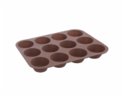 Forma na 12 ks muffinů silikon hnědá
