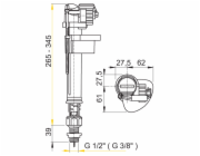 Ventil napouštěcí spodní A17 1/2"