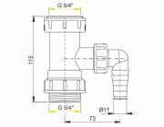 Mezikus 5/4x5/4 sifon s příp. pračka A300