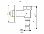 Sifon pračky APS2 bílý