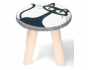 Taburet KOČKA vysoký 28x28 cm dřevo