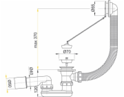 Sifon vany A501 chrom komplet