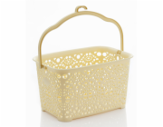 Košík na kolíčky MONAKO 23,5x15,5x13 cm krémový