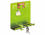 Věšák na klíče 6 háčků 28x25x8cm Easyhome zelený