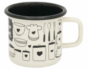 Hrnek smalt 0,37 l dekor Retro Kitchen