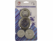 Lapač nečistot 2 ks 7 cm/6 cm nerez+zátka do dřezu 2 ks 5,5 