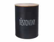 Dóza BLACK na těstoviny plech/bambus
