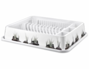 Odkapávač na nádobí s podnosem dekor "Kameny"