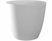 Obal na květináč 25 cm bílý Ella lesklý