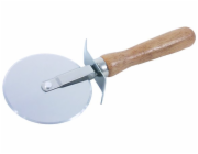 Kráječ na pizzu nerezový s dřevěným držadlem