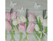 Ubrousky 3-vrstvé 20 ks JARNÍ TULIPÁNY