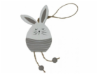Dekorace závěsná zajíc šedý