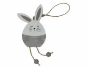 Dekorace závěsná zajíc šedý