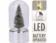 Stromeček vánoční 15 cm LED svítící na podstavci