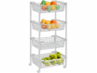 Regál 4 koše pojízdný 30x40x89 cm