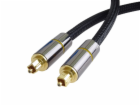PremiumCord Optický audio kabel Toslink, OD:7mm, Gold-met...