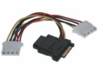 PREMIUMCORD Kabel SATA napájecí (Y) redukce -> 3x Molex 5...