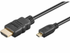 PremiumCord 4K kabel HDMI A - HDMI micro D, 1m