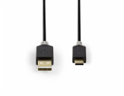 Nedis CCBW60600AT10 - USB 2.0 kabel | Typ-C Zástrčka - A Zástrčka | 1 m | Antracit