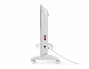 NEDIS Wi-Fi chytré konvekční topné těleso/ termostat/ skleněný přední panel/ IP24/ výkon 2000 W/ bílé
