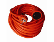 Solight prodlužovací přívod - spojka, 1 zásuvka, 30 m, 3 x 1,5mm2, oranžová