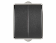 Přepínač 250 V/10 AX IP54 2 tlačítka, schodišťový  A1398.1