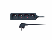 Solight prodlužovací přívod, 4 zásuvky, černý, 3m - PP28