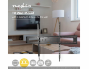 NEDIS nástěnný TV držák/ 60 - 100"/ nosnost 75 kg/ vzdálenost od stěny 30,5 mm/ fixní/ ocel/ černý