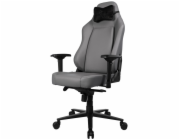 AROZZI herní židle PRIMO Full Premium Leather Anthracite/ 100% přírodní italská kůže/ světle šedá