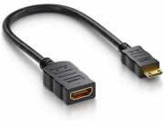 PremiumCord Flexi adaptér HDMI Typ A samice - mini HDMI Typ C samec pro ohebné zapojení