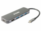 D-Link DUB-2333 USB-C Hub with HDMI and 3x USB3.0, mini d...