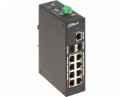 Dahua PFS3211-8GT-120-V2 - Přepínač - neřízený - 8 x 10/100/1000 (PoE) + 2 x 1000 (uplink) + 1 x 10/100/1000 (uplink) - desktop - PoE (120 W)