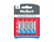 Baterie AA (R6) alkalická REBEL Alkaline Power 4ks / blistr BAT0061B