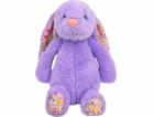 Maskot Michas králíček fialový 25 cm