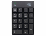 Adesso WKB-6010UB/ bezdrátová numerická klávesnice 2,4GHz/ odolná proti polití tekutinou/ USB/ černá