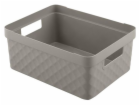 Košík 36x27x14 cm šedý plast