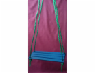 Houpačka dětská sedátko dřevo barevná 40x15 cm