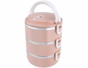 Jídlonosič termo 3 dílný (3x500 ml) růžový