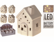 Domeček vánoční LED svítící mix druhů