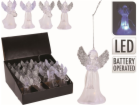 Ozdoba vánoční anděl 11 cm svítící LED mix 4 druhů