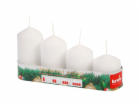Svíčka adventní schody-bílá 4 ks